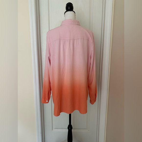 j.jill Woman’s Orange Top with Long Sleeves, Sz L - Picture 6 of 10